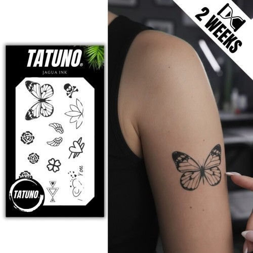 Tatuaż jagua półtrwały mix motylki kwiatki