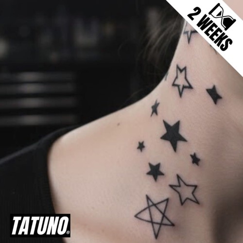 Tatuaż jagua półtrwały gwiazdy diamenty rakieta mix
