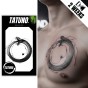 Tatuaż jagua półtrwały ouroboros węża w stylu graficznym