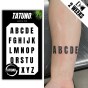 Tatuaż jagua półtrwały alfabet