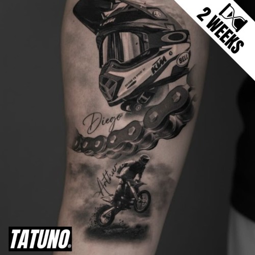 Tatuaż jagua półtrwały cross KTM