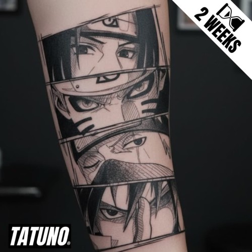 Tatuaż jagua półtrwały inspirowany anime