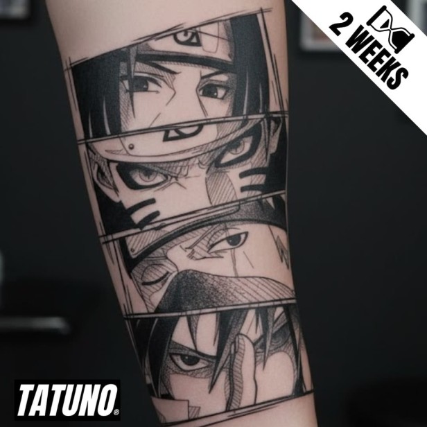 Tatuaż jagua półtrwały inspirowany anime