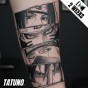 Tatuaż jagua półtrwały inspirowany anime