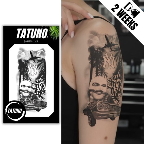 Tatuaż jagua półtrwały uwięziony w ulicy