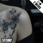 Tatuaż jagua półtrwały ulotny motyl