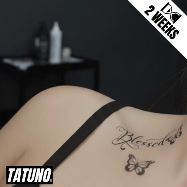 Tatuaż jagua półtrwały blessed love motyle