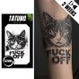 Tatuaż jagua półtrwały niezależność w kocim stylu – fuck off