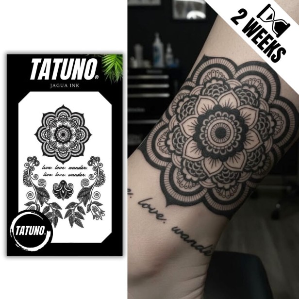 Tatuaż jagua półtrwały mandala live love wander