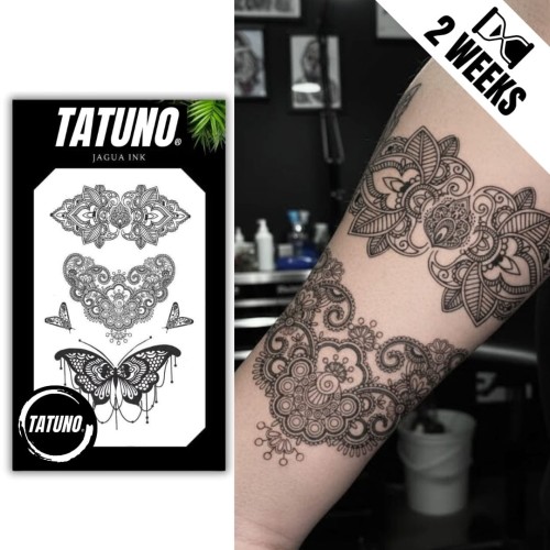 Tatuaż jagua półtrwały zaczarowany motyl