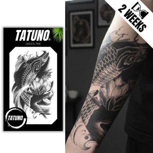 Tatuaż jagua półtrwały lotosowa koi
