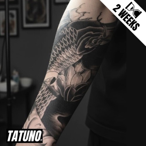 Tatuaż jagua półtrwały lotosowa koi