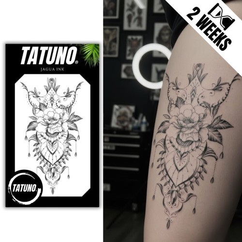 Tatuaż jagua półtrwały barokowa mandala