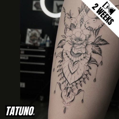 Tatuaż jagua półtrwały barokowa mandala