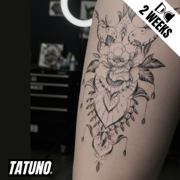 Tatuaż jagua półtrwały barokowa mandala