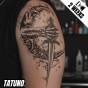 Tatuaż jagua półtrwały mroczny wojownik
