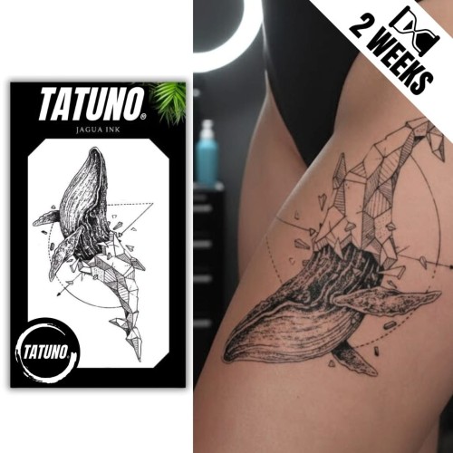 Tatuaż jagua półtrwały geometryczny gigant