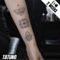 Tatuaż jagua półtrwały mandala lotos paisley