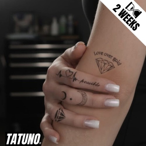 Tatuaż jagua półtrwały diamenty love over gold