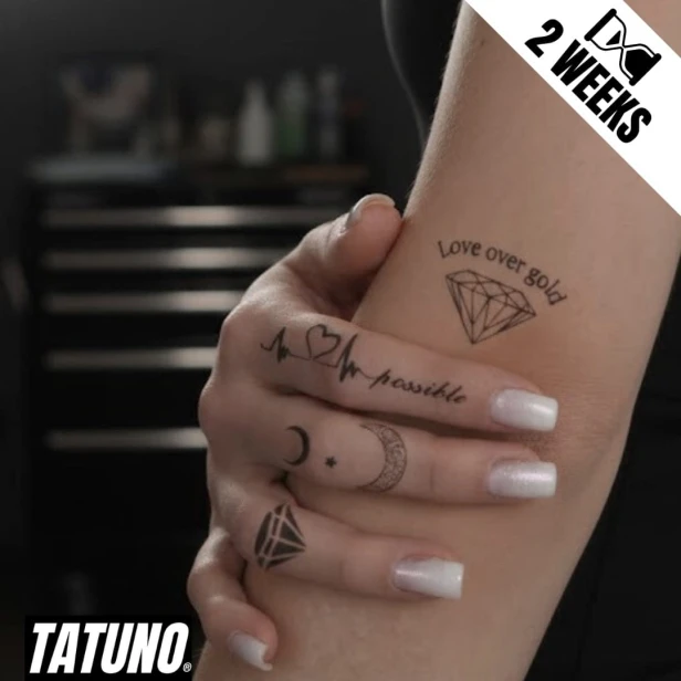 Tatuaż jagua półtrwały diamenty love over gold