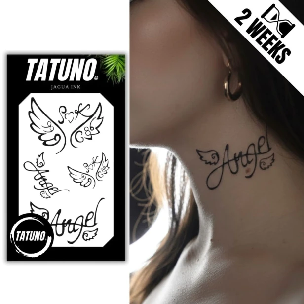 Tatuaż jagua półtrwały angel skrzydła
