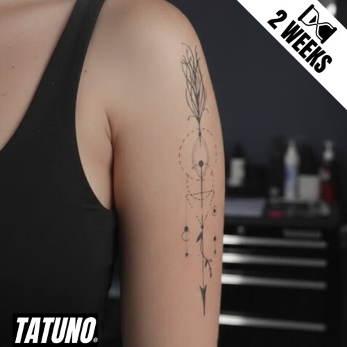Tatuaż jagua półtrwały geometria natury