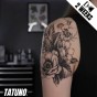 Tatuaż jagua półtrwały peonie stokrotki