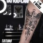 Tatuaż jagua półtrwały skrzydlate ostrze