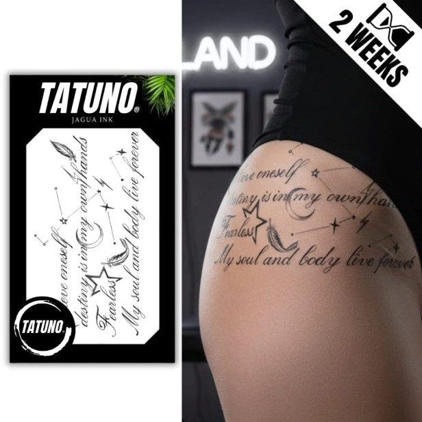 Tatuaż jagua półtrwały niebiańskie inspiracje
