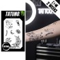 Tatuaż jagua półtrwały kwiat płonącej róży dłonie mix