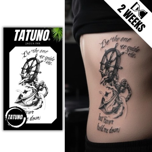Tatuaż jagua półtrwały kotwica hold me down