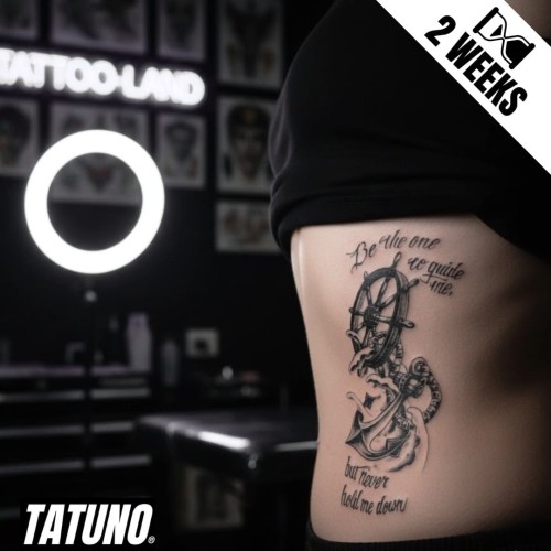 Tatuaż jagua półtrwały kotwica hold me down