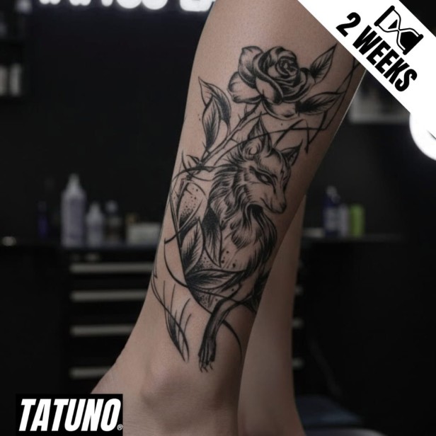 Tatuaż jagua półtrwały strażnik natury wilk
