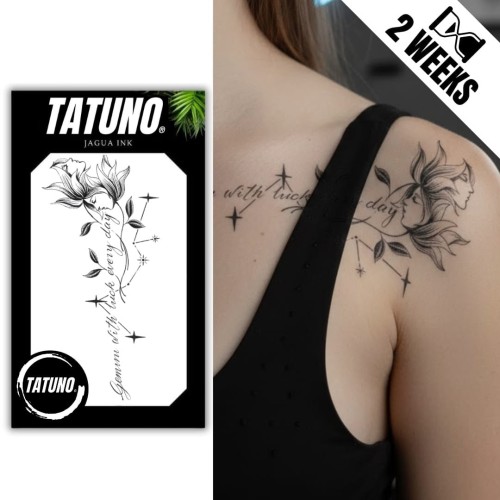 Tatuaż jagua półtrwały gemini with luck every day