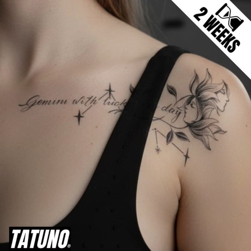 Tatuaż jagua półtrwały gemini with luck every day