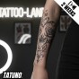 Tatuaż jagua półtrwały romantyczne róże mandala