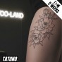 Tatuaż jagua półtrwały peonie w pełni rozkwitu