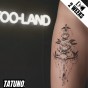 Tatuaż jagua półtrwały peonia mandala