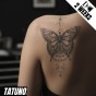 Tatuaż jagua półtrwały motyl geometria mandala