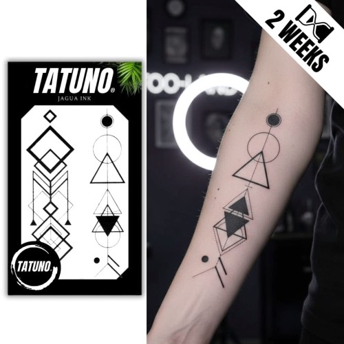 Tatuaż jagua półtrwały geometryczna harmonia