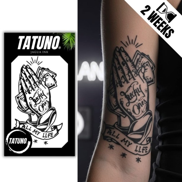 Tatuaż jagua półtrwały ręce błogoslawieństwa All my life