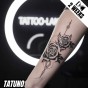 Tatuaż jagua półtrwały geometria róż