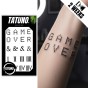 Tatuaż jagua półtrwały cyfry rzymskie game over