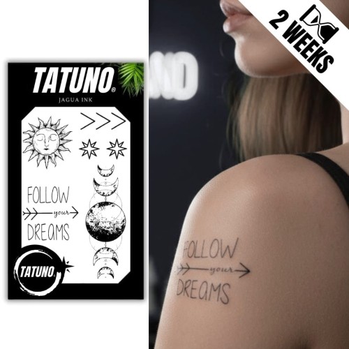 Tatuaż jagua półtrwały follow your dreams