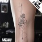 Tatuaż jagua półtrwały figury geometryczne kwiaty