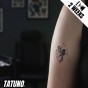 Tatuaż jagua półtrwały kot wieża Eiffla korona mix