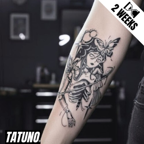 Tatuaż jagua półtrwały floralna nieśmiertelność