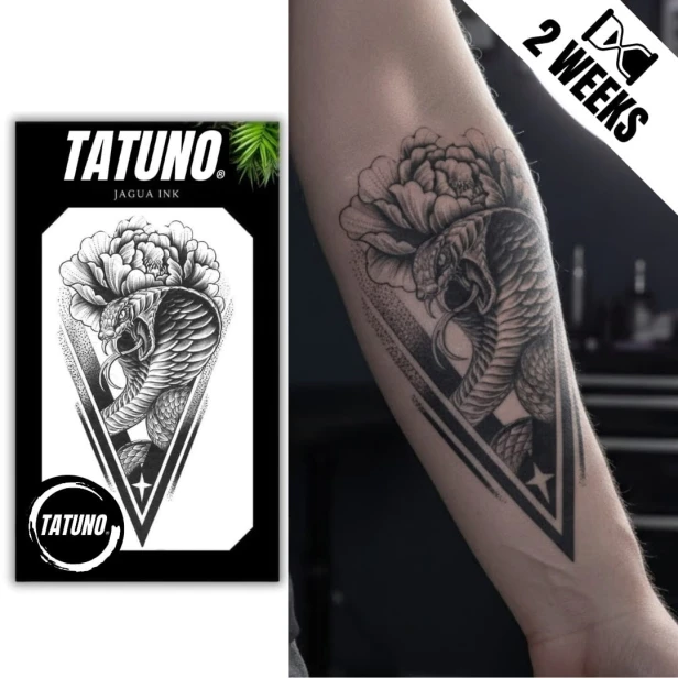 Tatuaż jagua półtrwały wąż kwiatowy