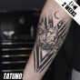 Tatuaż jagua półtrwały księżycowy doberman