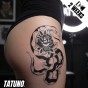 Tatuaż jagua półtrwały wąż w rozkwicie